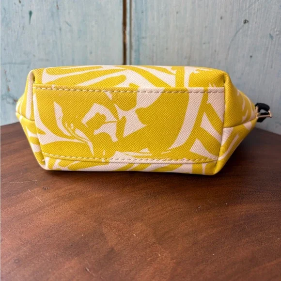 Kate Spade Citron & White Palm Print Cosmetics Bag - Picture 5 of 9